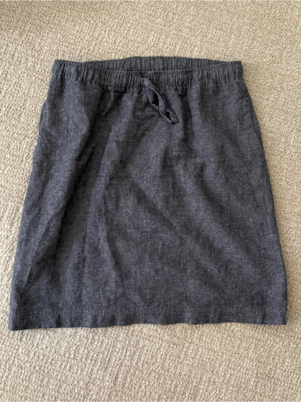 Pendleton dark chambray denim Elastic-Waist Skirt size M